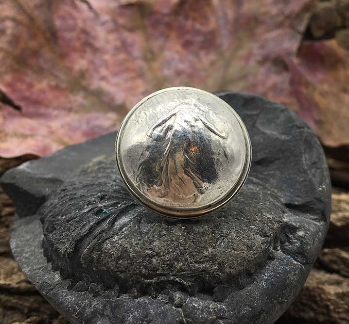 Bague semeuse on sale argent